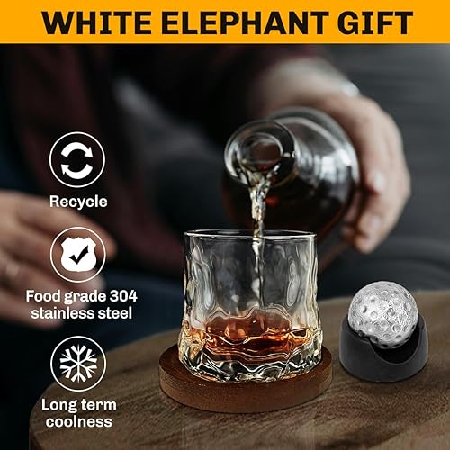 Miniatura 4 de Juego de regalos de piedras de golf de whisky para hombres, regalos de San Valentín para él, regalos de cumpleaños para hombres