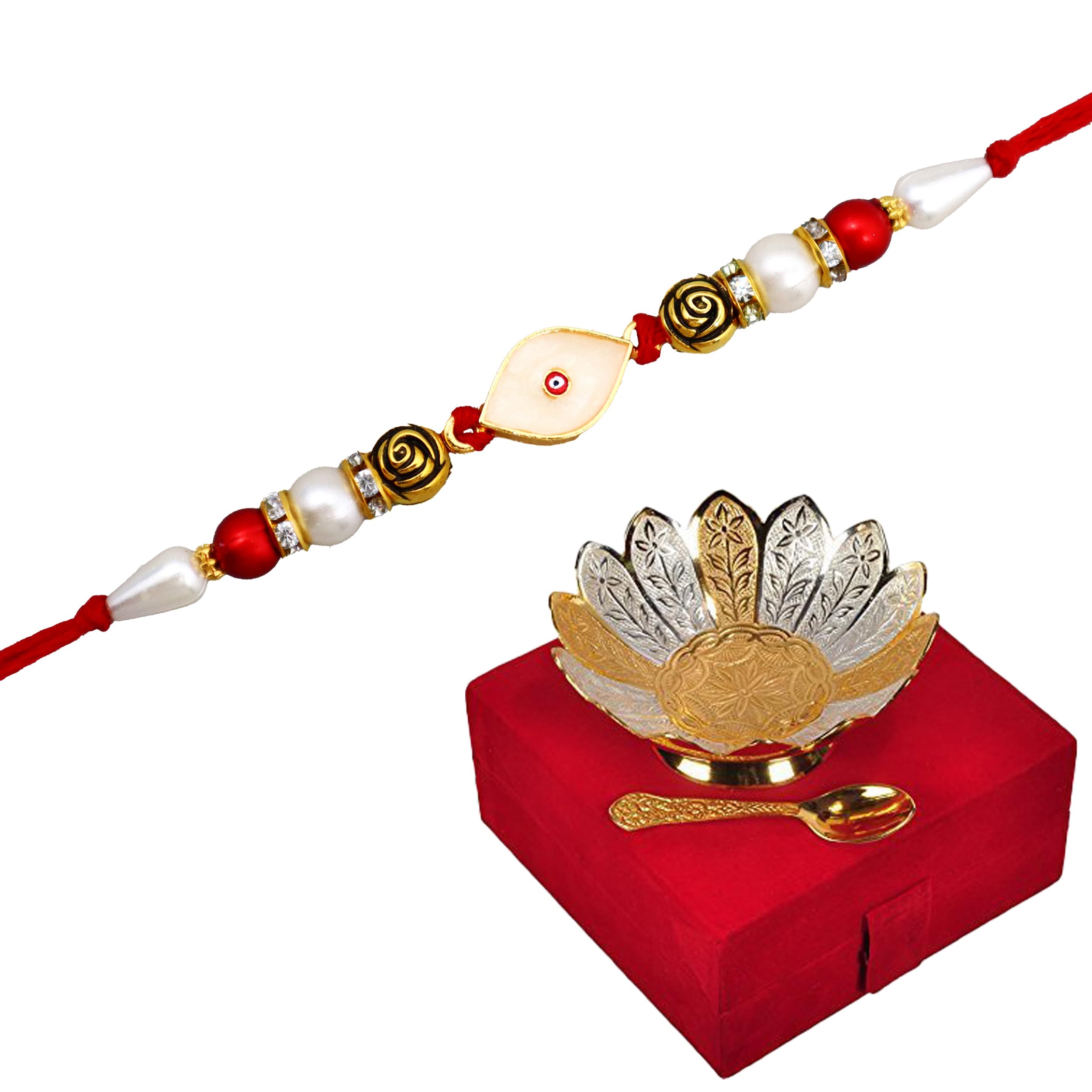 Jaipur Ace Premium Rakhi Gift Brother | OM Rakhi for Brother with Gift Silver And Gold Plated Bowl Set | Handmade Rakhi for Bro, Brother, Bhaiya, Bhai (Rakhi With Bowl Set) (B0B2Y9JS2B) Amazon Price History, Amazon Price Tracker