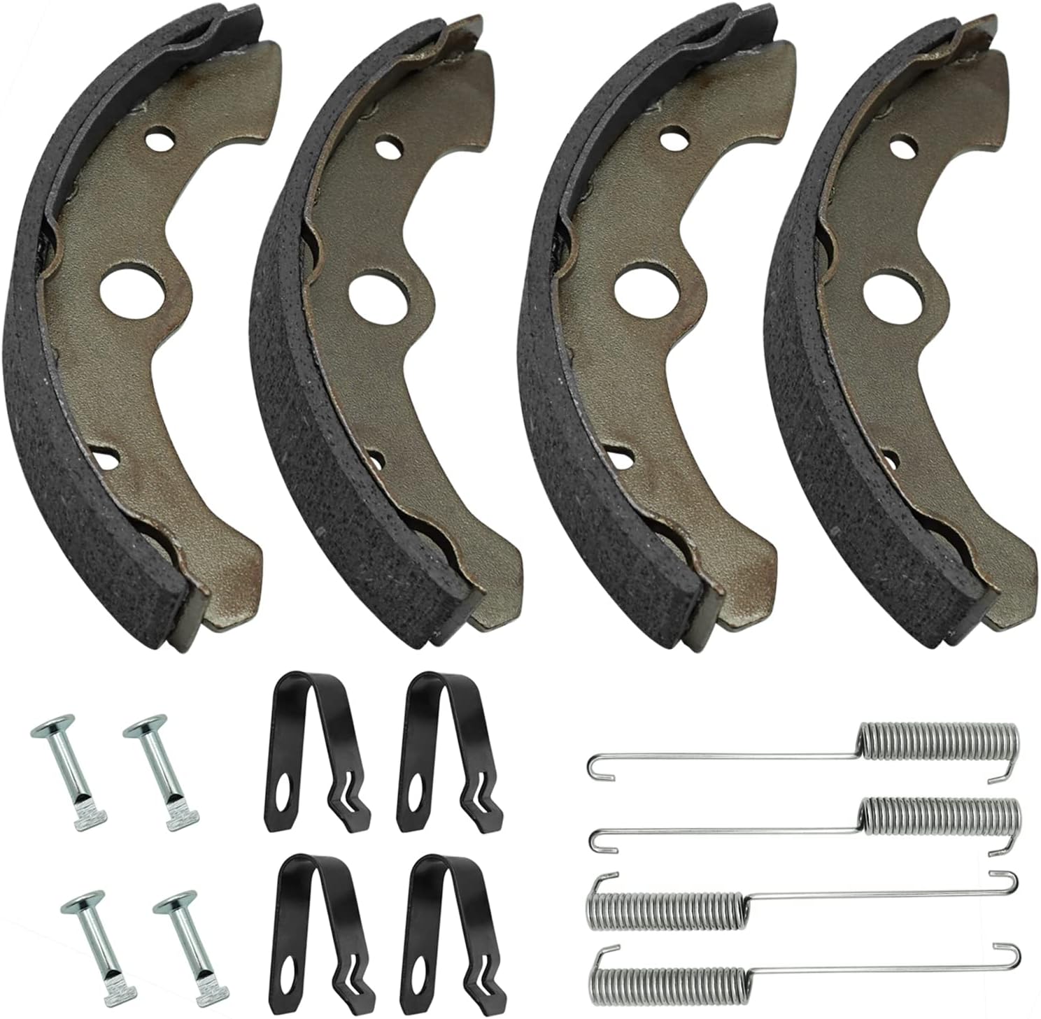 JAVIK Front Brake Shoes Springs Pins Left&Right for Yamaha Big Bear 350 Kodiak 400 YFM350 YFM400 1989-1998