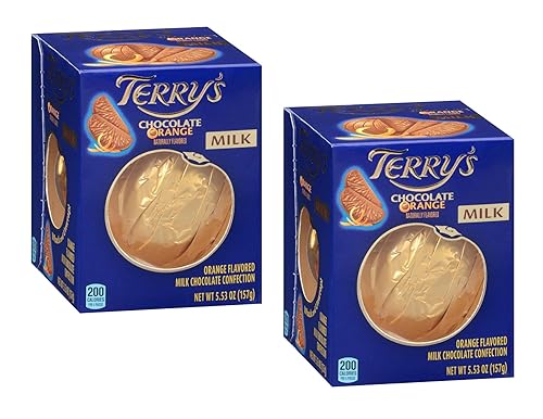 Smiling Sweets Terry's - Chocolate con leche naranja - 5.53 onzas - Paquete de 2 - Chocolate de gran sabor con un toque añadido de sabor a naranja -
