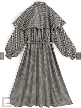 Amazon.co.jp: ビットベルト付きケープフレアワンピース cc44 GRL