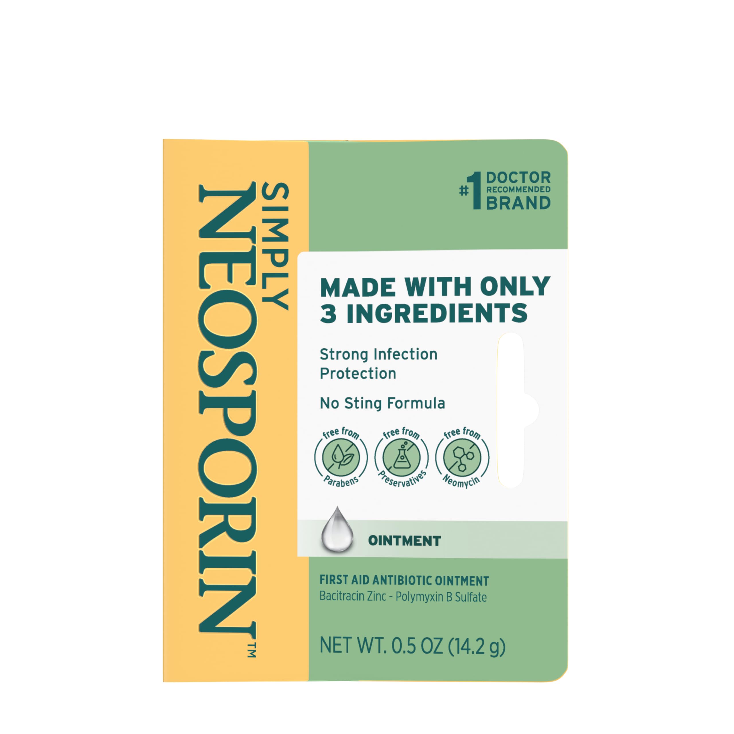 Simply Neosporin Antibiotic Ointment, 3-Ingredient Formula, 0.5 oz — Amazon image 8