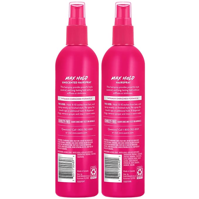 Suave Hairspray Non-Aerosol Max Hold 3 Piezas miniatura 9