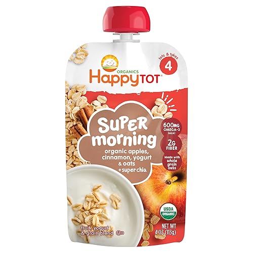 Happy Tot Organics Stage 4 Baby Food Pouches, Gluten Free,