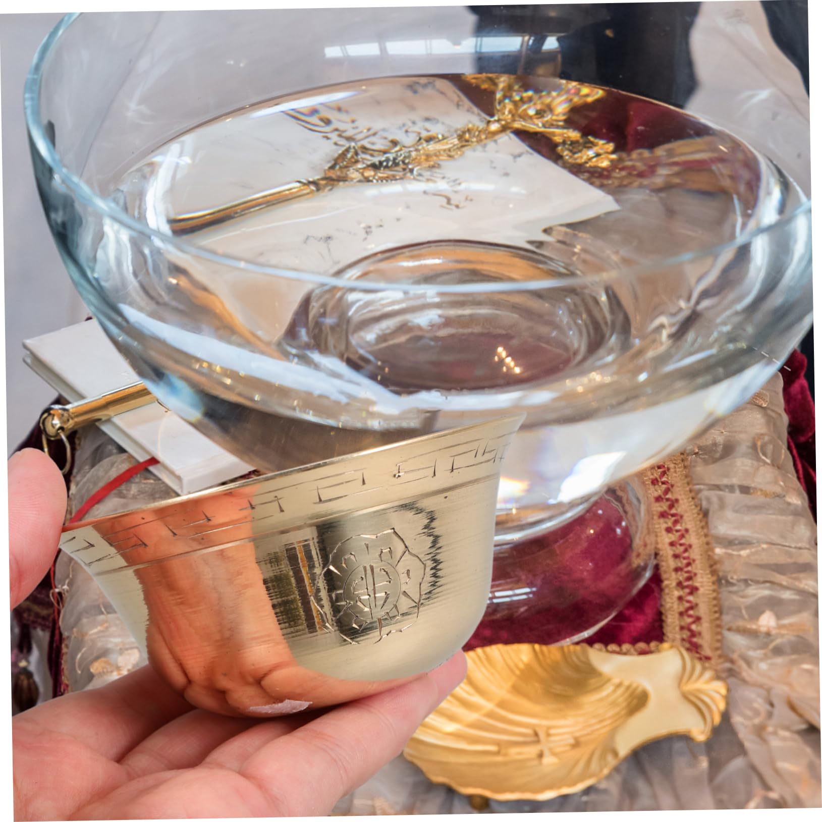 Cabilock Ciotola Per Offerte D'Acqua Con Motivo A Coppa Per Offerte Per Cabilock Ciotola Per Offerte D'Acqua Con Motivo A Coppa Per Offerte Per