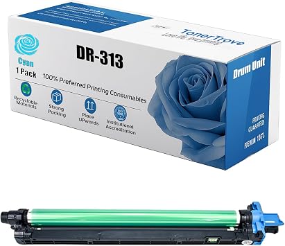 DR-313K DR-313C A7U40TD DR-313 High Yield Drum Unit Compatible for Konica Minolta bizhub 308 368 458 558 bizhub C258 C308 C368 C458 C558 C658 Printer, 80000 Pages Cyan