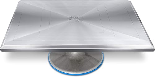 Ateco 608REVOLVING Cake Decorating soporte, 11" Ronda, apto para uso alimentario de plástico Base & parte superior, #614 - base rectangular con