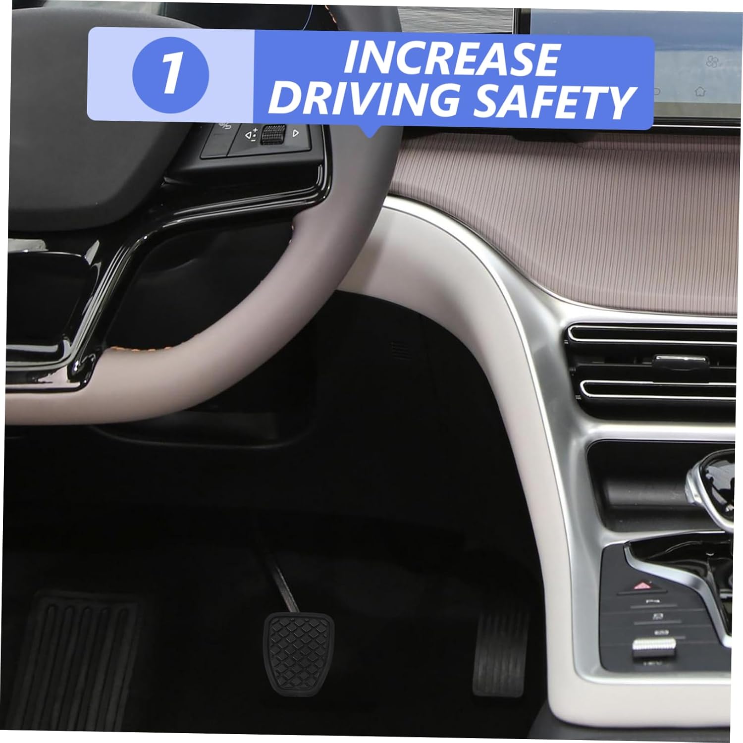 2pcs Clutch and Brake Pedal Covers Non- Rubber Pads for Auto Interior Fit for Car Models Easy Installation Comfortable Foot Placement