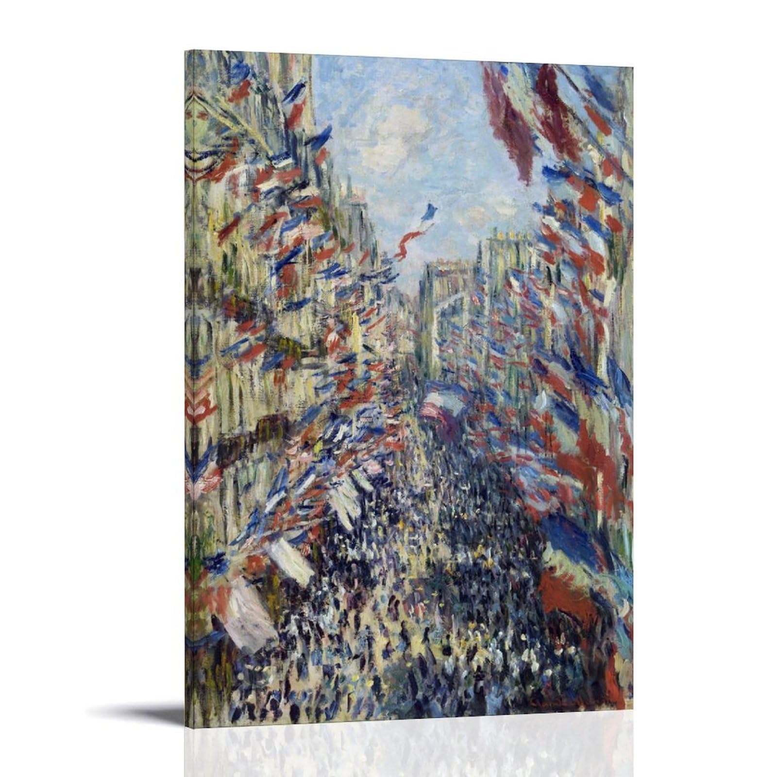 GAJUST Monet Rue Montorgueil Poster The Rue Montorgueil Painted by Claude Monet in 1878., Canvas Print Art Poster; Frame; 12x18inch(30x45cm)