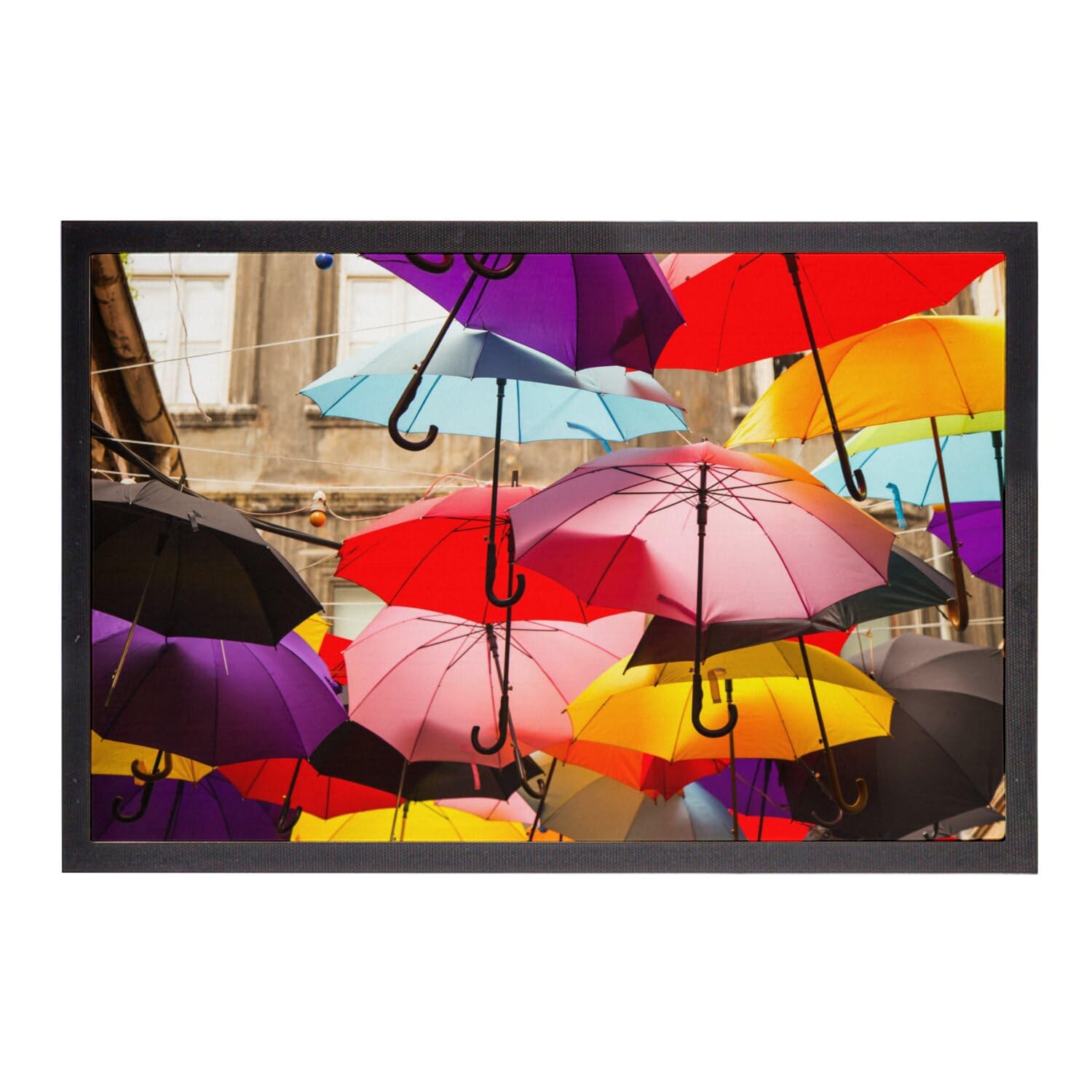 Paillasson Envol de Parapluies Multicolores pour garder une entrée propre