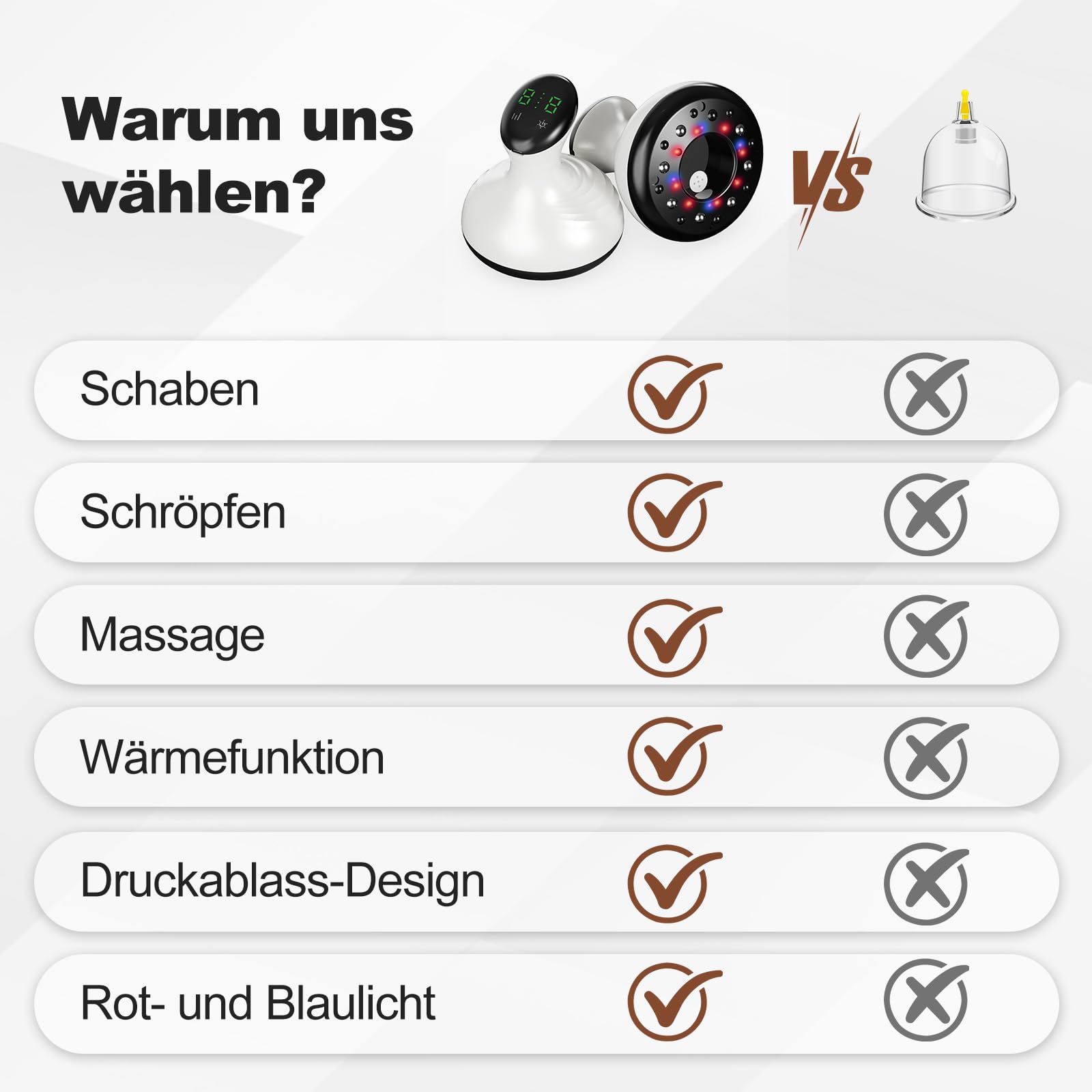 Heiz- und Massagemodi