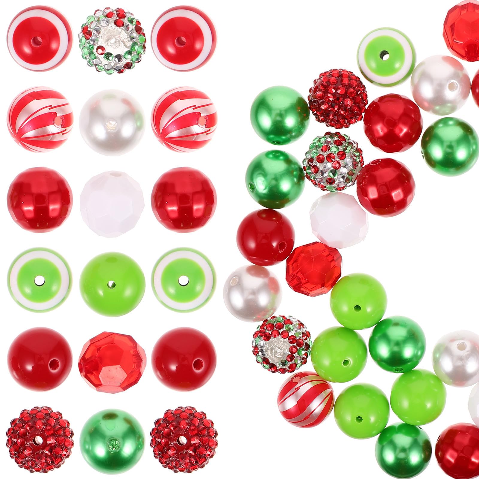 minkissy 4 Confezioni Perline Rotonde in Acrilico Stile Misto per Collane