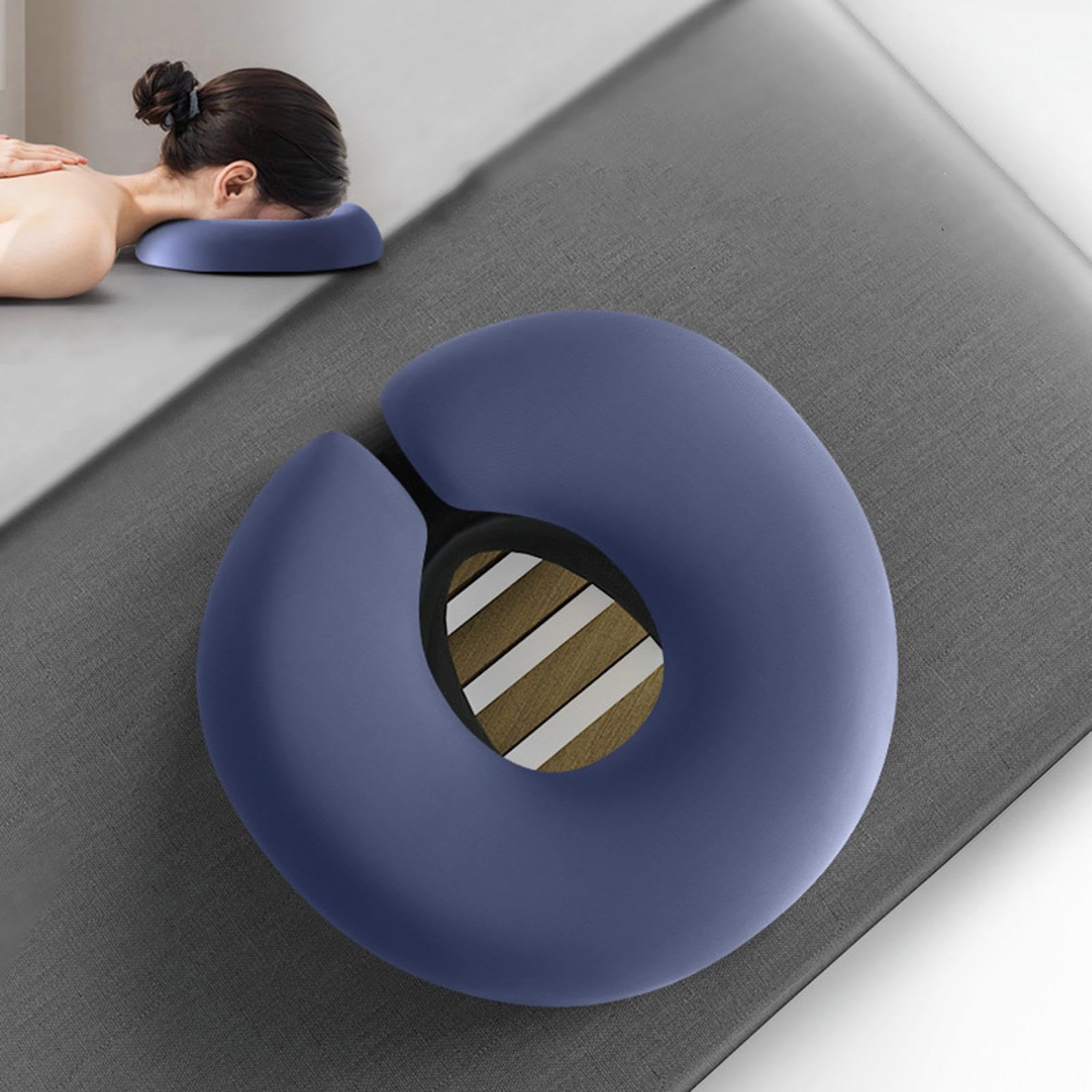 Face Down Pillow Comfort Massage Bed Headrest for Airplane Beauty Salon Home-picture-26