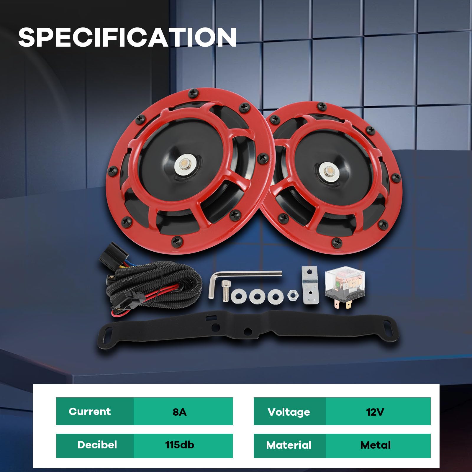 STAYTOP Hella Supertone Horns 1 Pair Fit 2002-2007 for Subaru Impreza WRX/STI, High/Low Tone Twin Horns Kit with Relay Harness Mounting Bracket