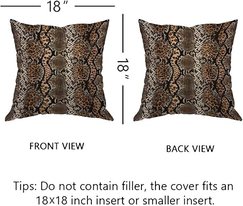Miniatura 5 de EKOBLA Funda de almohada de piel de serpiente y leopardo, animales exóticos tropicales, vida silvestre, naturaleza, acogedora funda de cojín