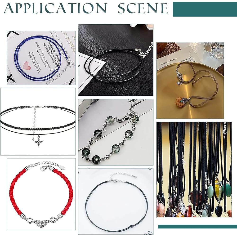 90 Pezzi Terminali Per Cordino In Acciaio Inox | Puntoni A Cono 2-4mm Per Bigiotteria Fai Da Te | Kit Calotta Per Collane E Bracciali - 3