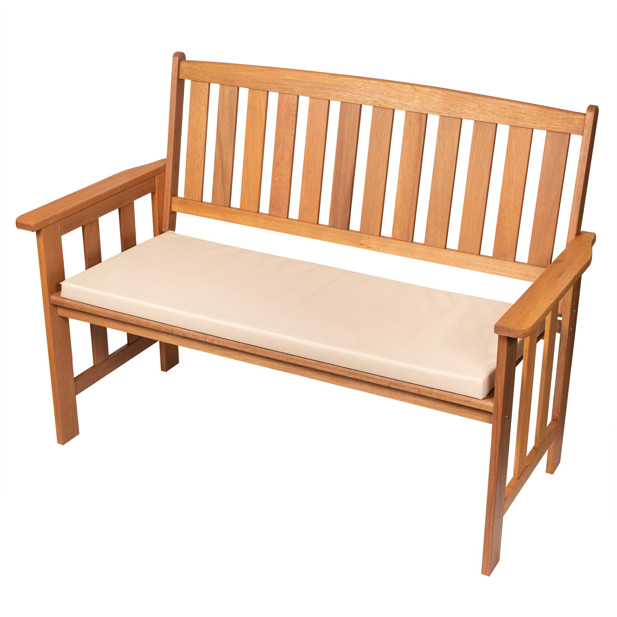 Softillo Natural Waterproof Garden Bench Outdoor Pad 108X45x4cm | Patio Furniture 2 Seater Cushion | Water Resistant Material | Chaise Swing Chair Cushion |Indoors Seat Pads |