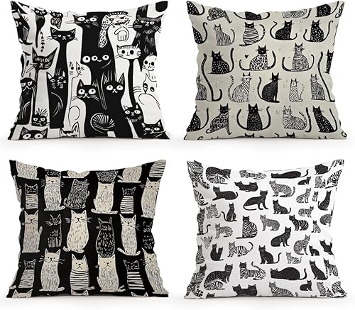 Vista 20 de OBSEDE - Fundas para cojín de mármol negro y dorado abstracto, 18 × 18 pulgadas, juego de 4, fundas para cojines de sofá, cama, salón, decoración