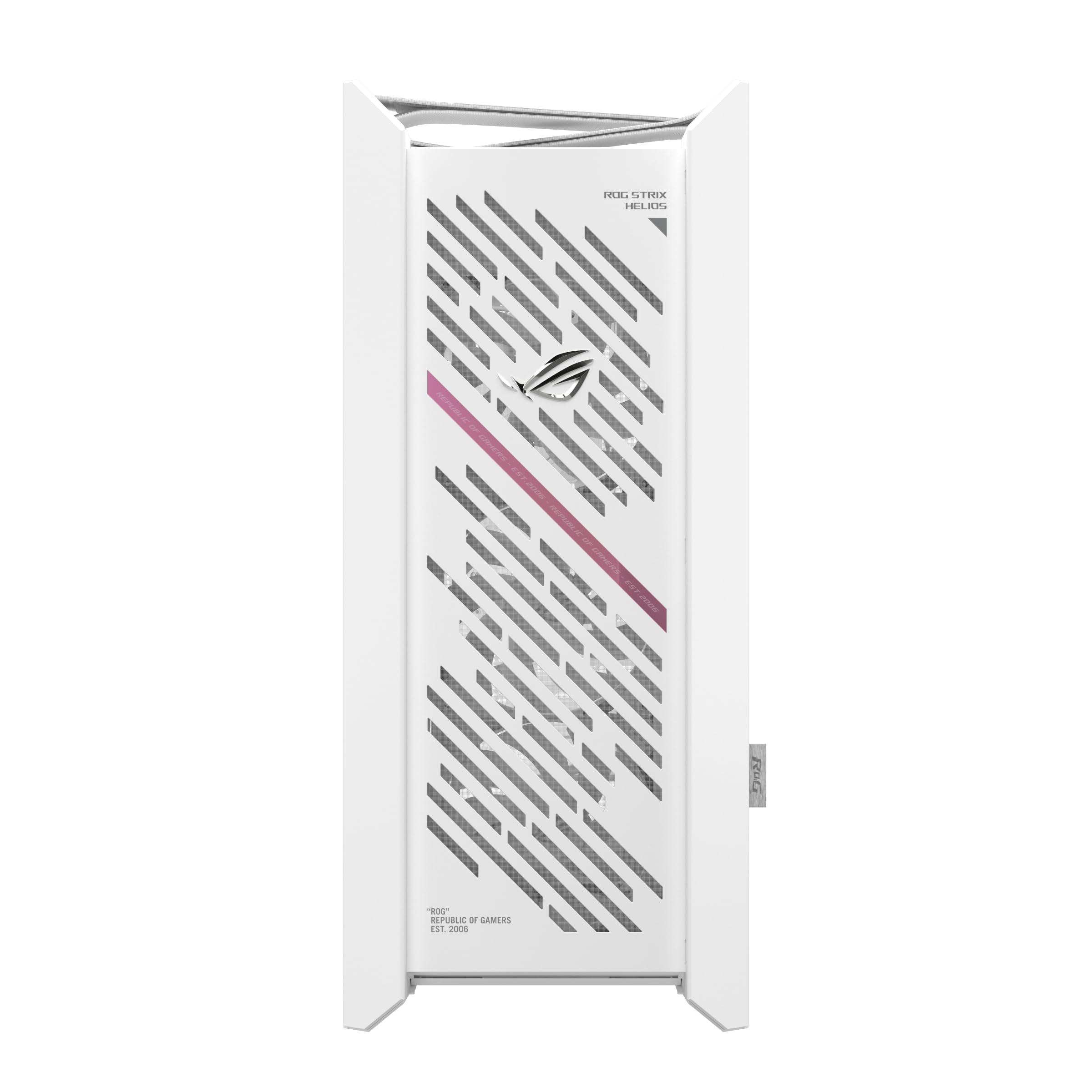 ASUS ROG Strix Helios II White Edition EATX - Carcasa para PC de Media Torre para Juegos, con Paneles Laterales de Vidrio Templado duales, Soporte para GPU de hasta 450 mm de Largo, Soportes para