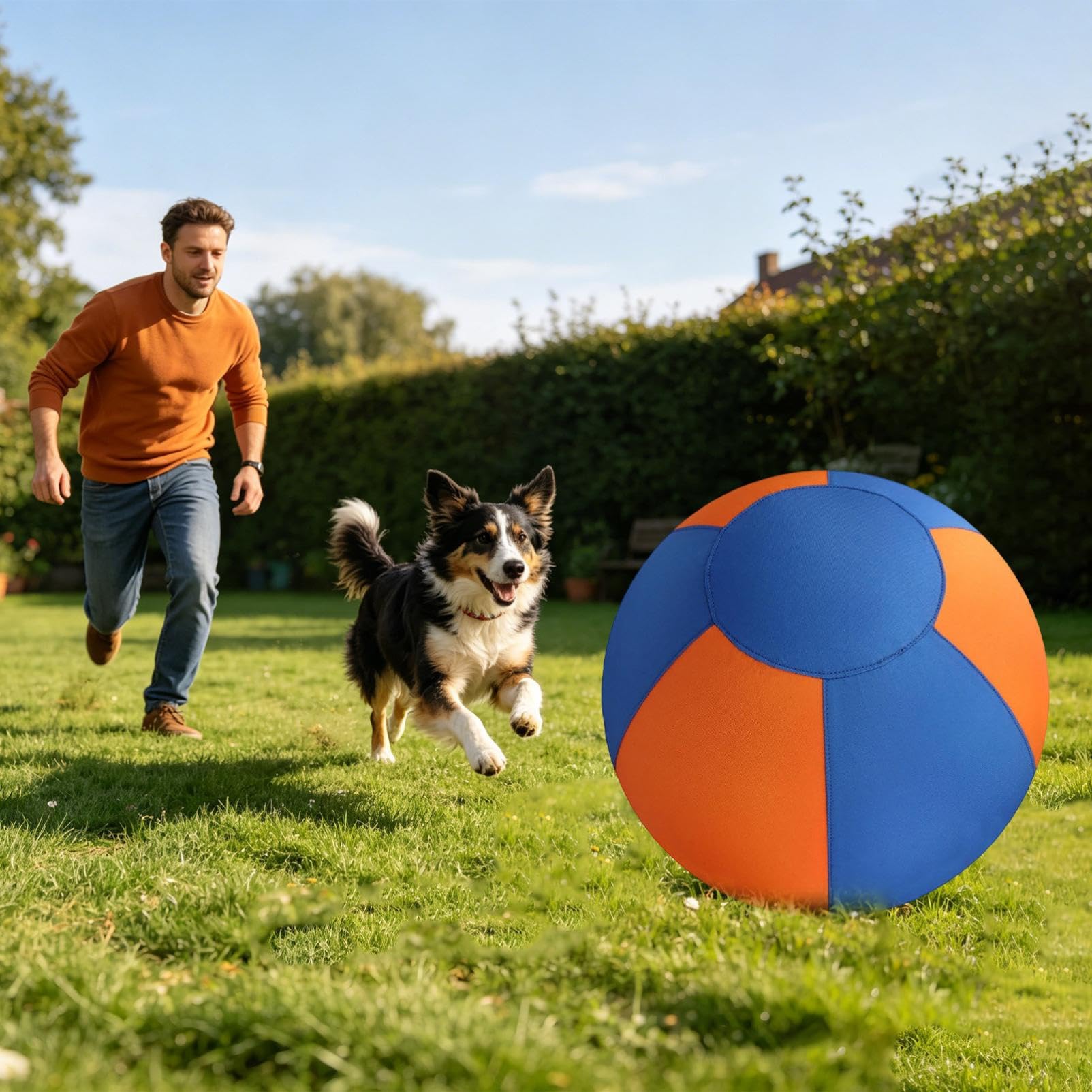Herding Ball für Hunde, Interaktiver Hundespielzeugball(M, 55CM)