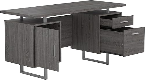 Miniatura 18 de Coaster Home Furnishings Lawtey - Escritorio para computadora de madera de ingeniería de 60 pulgadas con archivador y cajones estándar, marco de