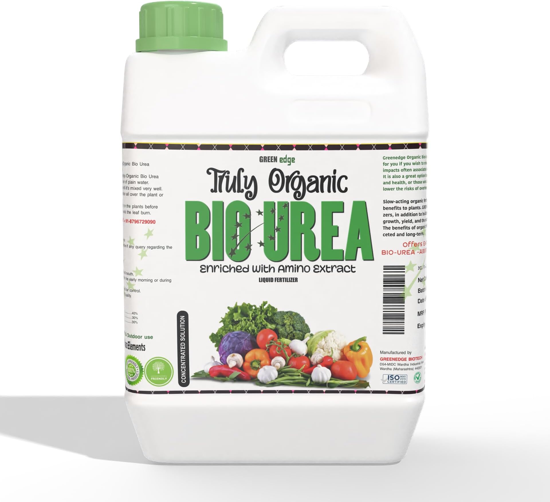 Greenedge Organic Biorea Fertilizer | Jaivurvarak | Biostimulant (5 Liter) Liquid Concentrate for Flowering, Fruiting & Complete Plant Care, 5 L