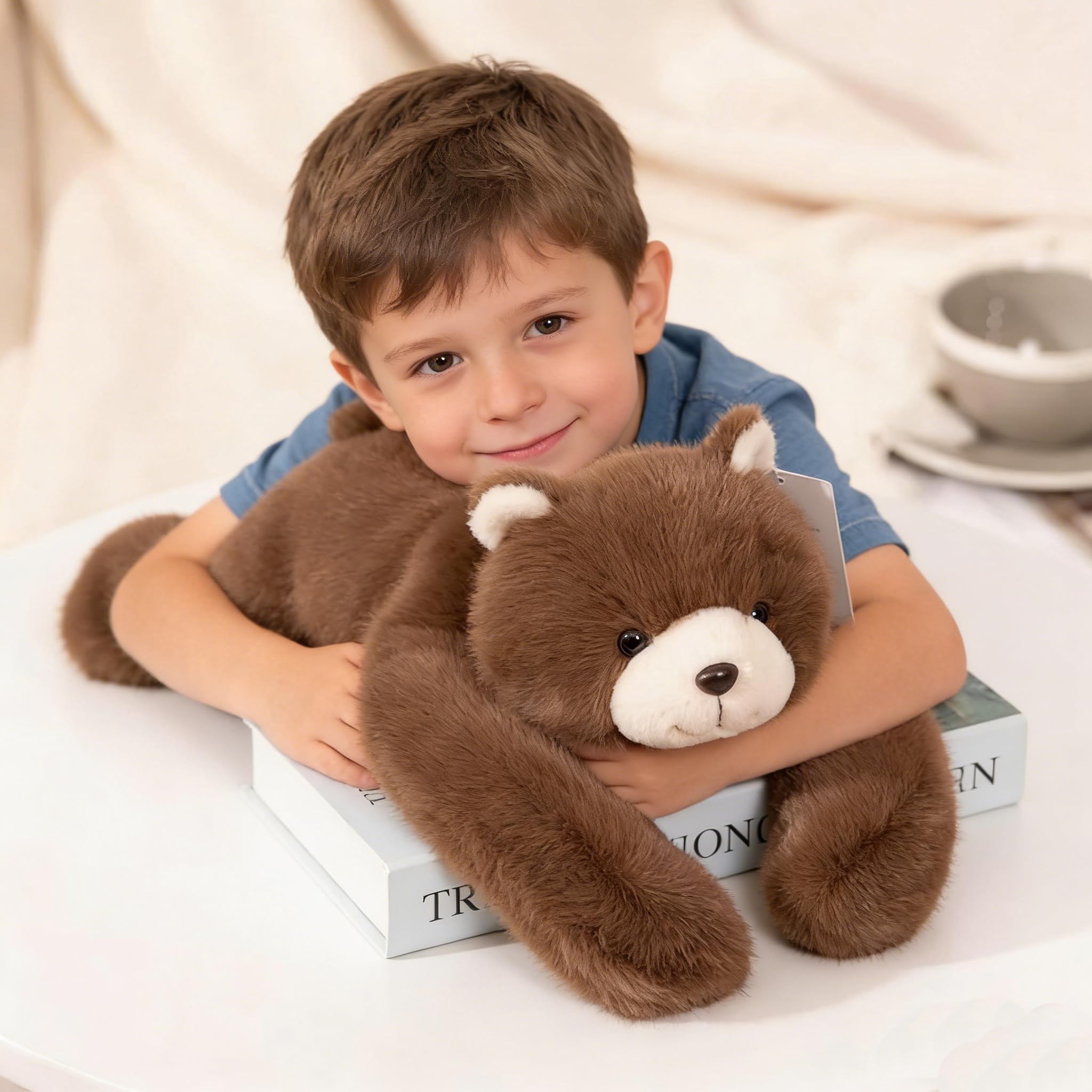 Annco 1lbs Weighted Teddy Bear Plush Toy 8 Inches, Anxiety Stress Relief Soft Toy for Kids Adults Travel & Home Use - Image 3