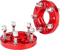 Pindex Keréknyomtáv Szélesítő 5x112 20mm - Audi A4 A5 A6 A7 Kompatibilis, 66.5mm Középfurat, 10db M14x1.5 Kerékcsavarral, Piros 2