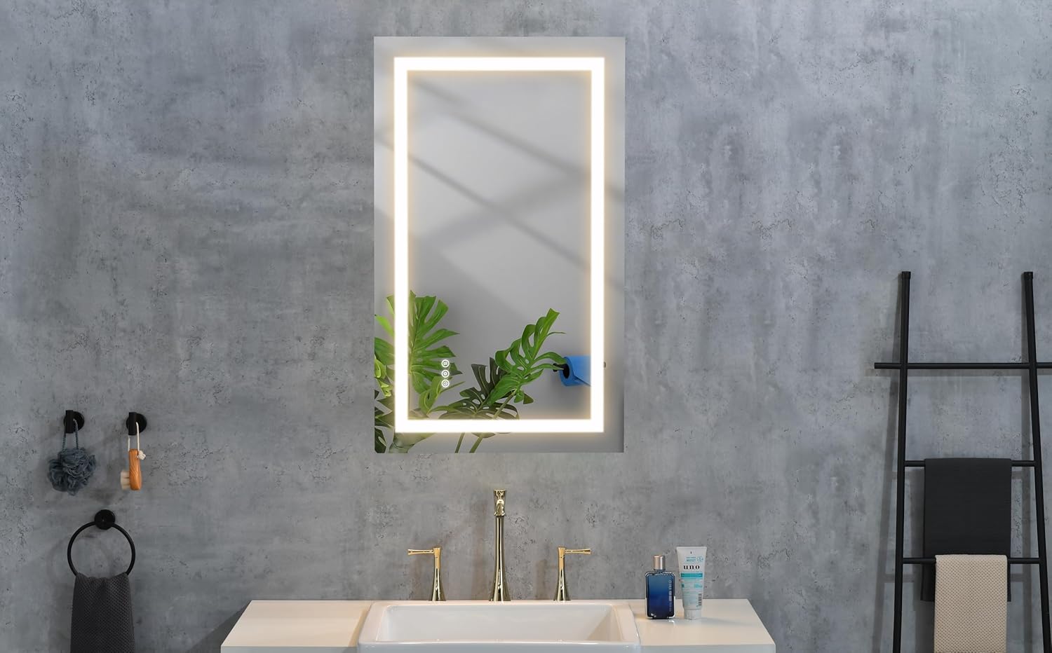Bathroom led Mirror is Multi-Functional and Each Function is Controlled by a Smart Touch Button.