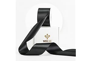 MEEDEE Black Satin Ribbon 2 Inch Black Ribbon: Enhance Your Crafting and Decor with Elegance