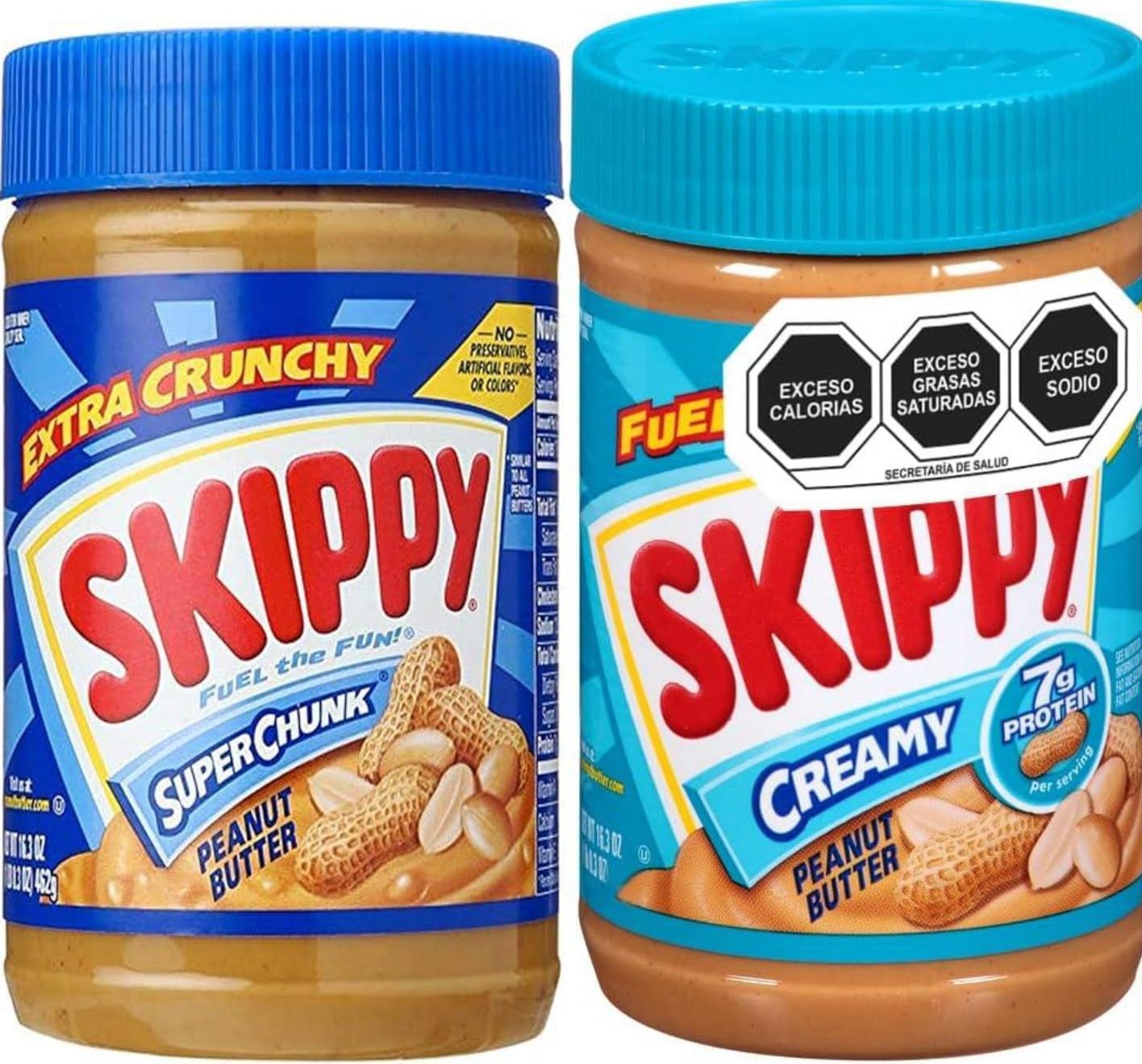 Skippy Peanut Butter Variety Pack |Creamy & Crunchy | Each of 16.3 oz | Total 924 grams.