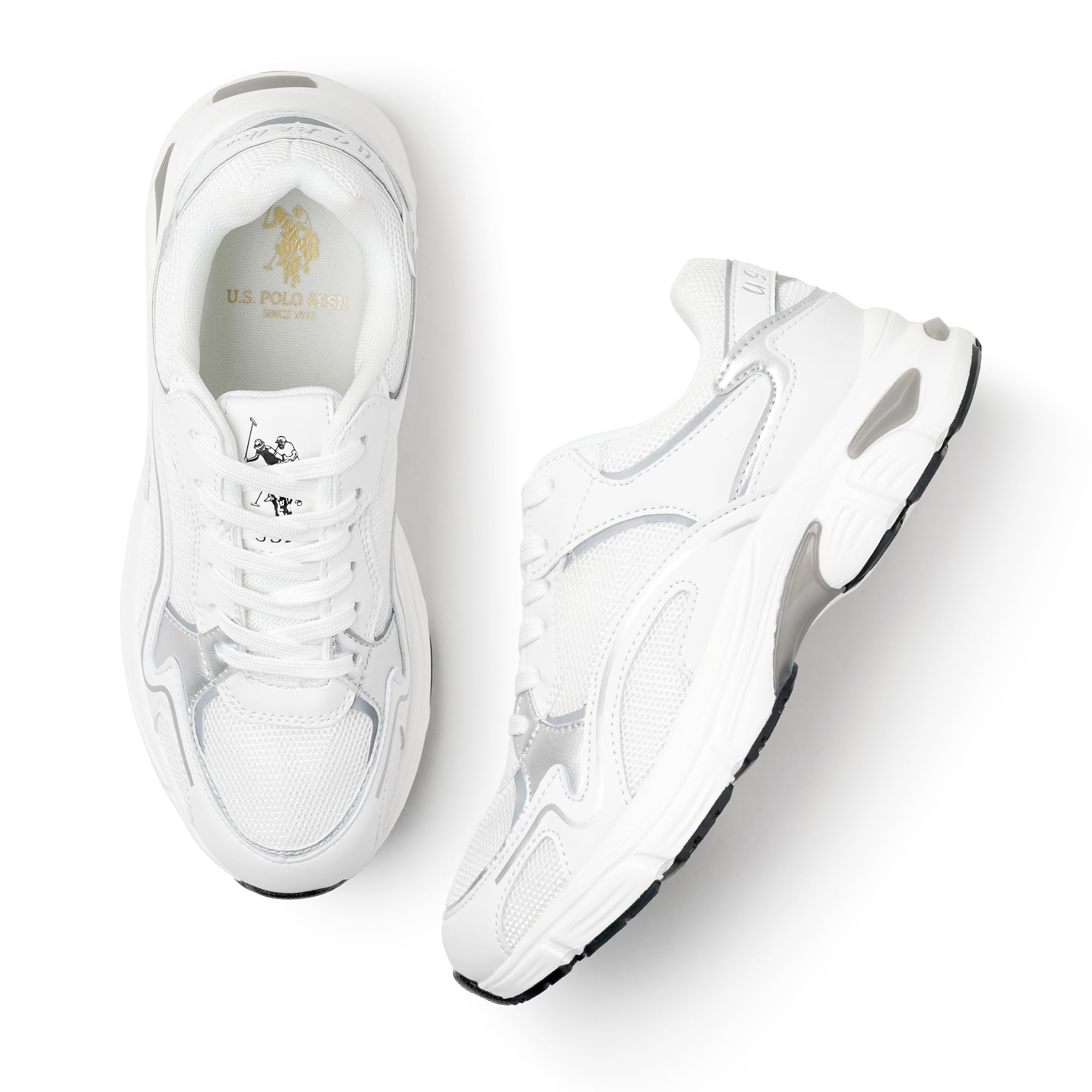 U.S. POLO ASSN. Womens Felicia White Sneakers-(UK7)(US8)(1FD24777W01) (B0D9BTM6M5) Amazon Price History, Amazon Price Tracker