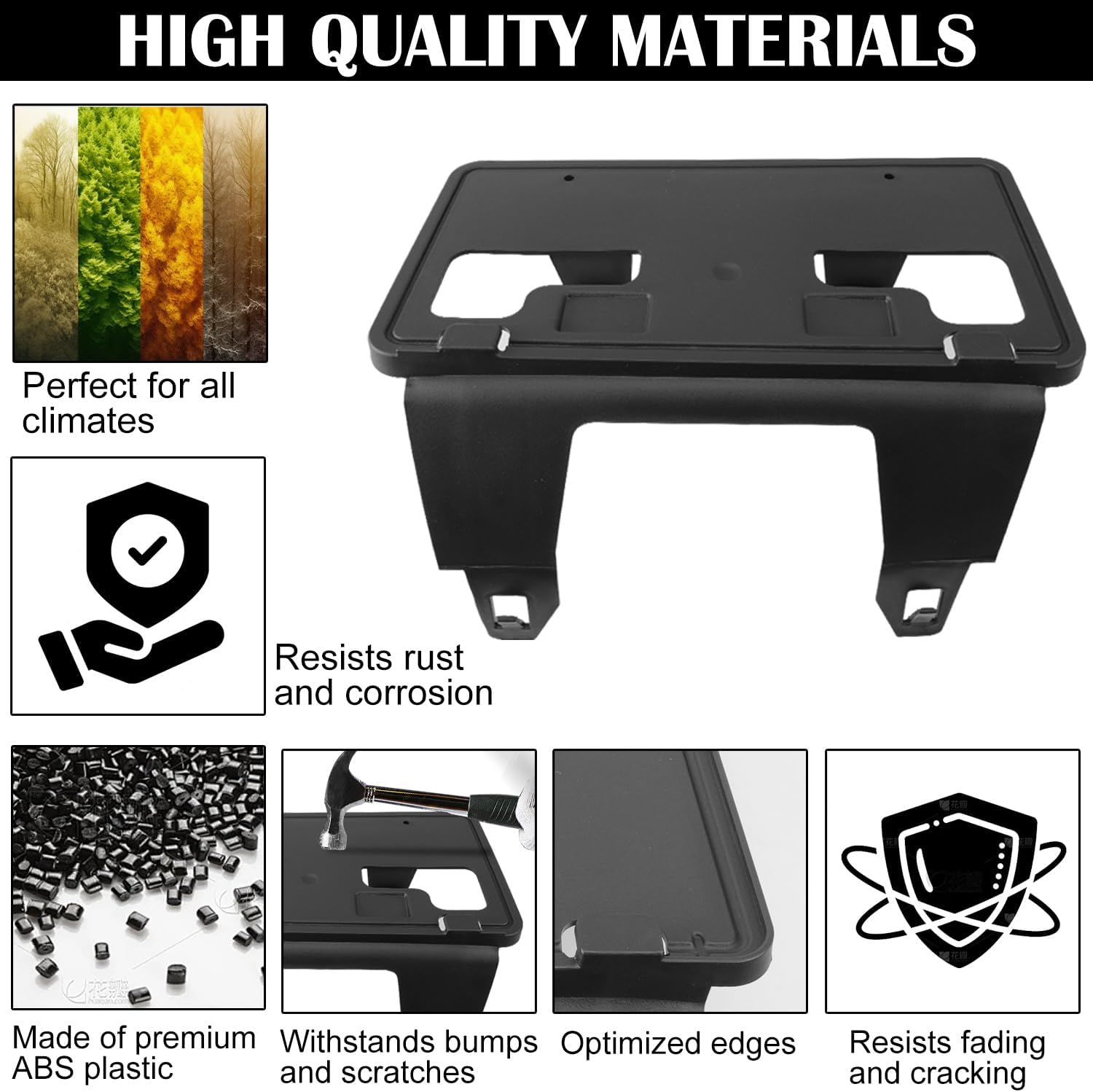 License Plate Frame Compatible with F250 F350 F450 Super Duty 2023 2024 2025 2026 Front Bumper License Plate Bracket Holder Replace FO1068203 PC3Z-17A385-AA PC3Z17A385AA