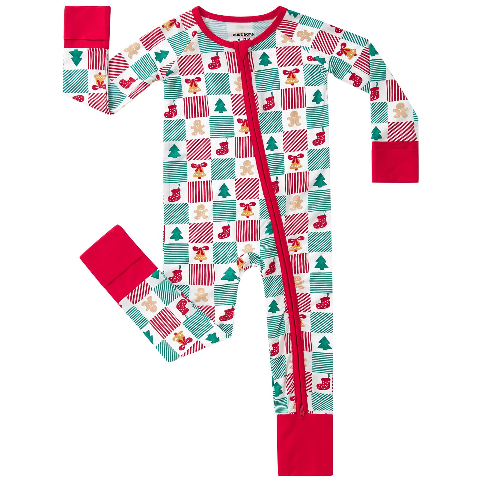 pureborn Baby Sleeper Viscose from Bamboo Zipper Footies Pjs 0-24 Months