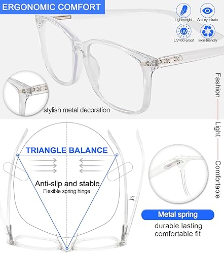 Miniatura 5 de MARE AZZURO Gafas para juegos de computadora para mujer, gafas con filtro de luz azul, gafas anti luz azul, bloquean el deslumbramiento y UV400