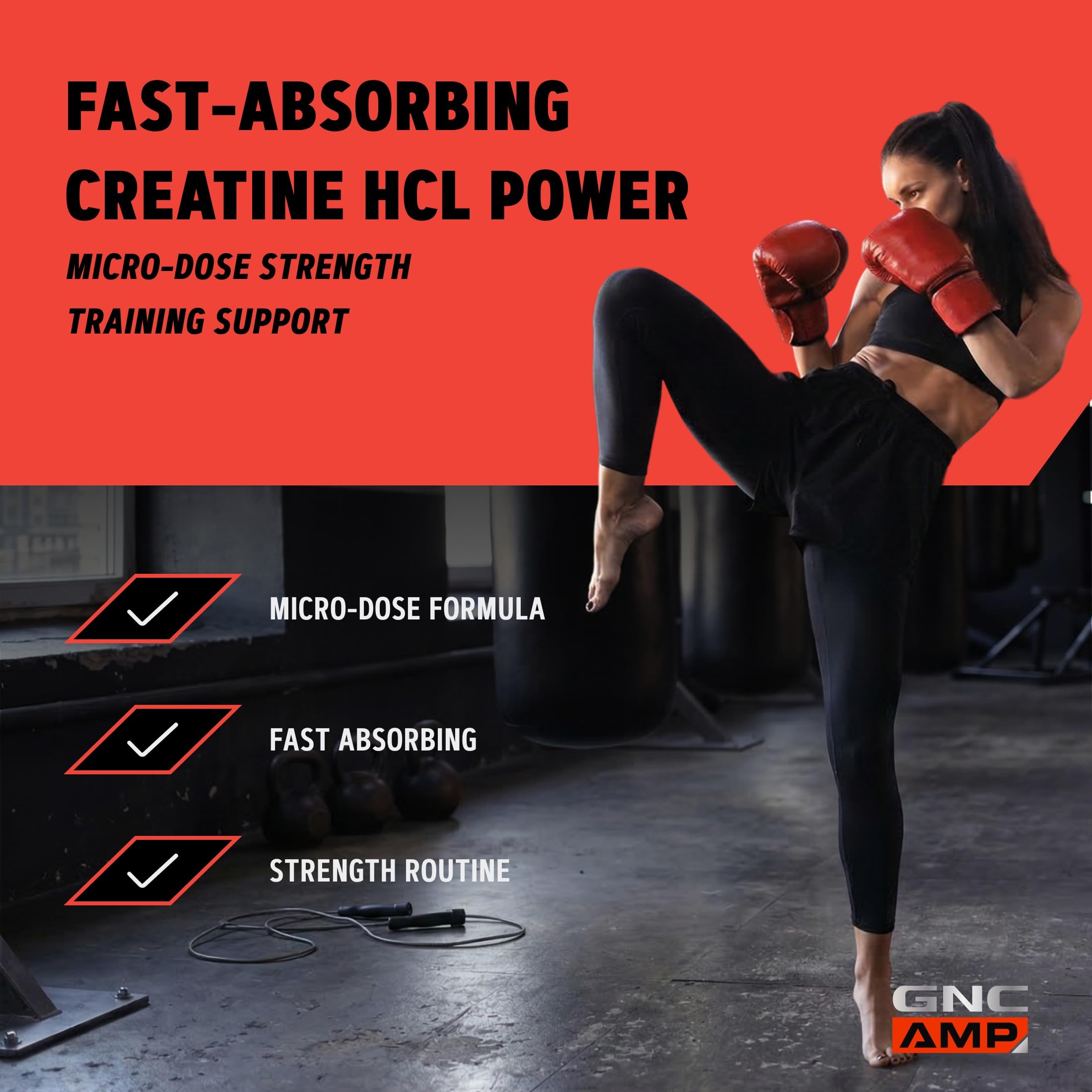 GNC AMP Creatine HCl 189, Fast Absorbing Muscle Builder, 60 Servings — Amazon image 2
