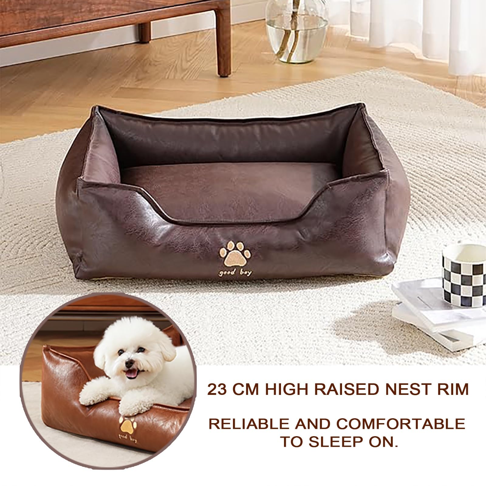 Dog Couch Leather Dog Small Cat Bed Furniture For Small Medium