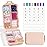 14 GRIDS Travel Pill Organizer Box with Labels - Travel Medicine Case Kit - Pocket Daily Pharmacy Container - Travel Medication Holder Dispenser for Fish Oil Vitamin Supplement Storage - Pink