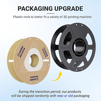 Hyper PLA+ 3D Printer Filament, High Toughness PLA Plus Filament 1.75mm, Enhanced Strength, Compatible with Most FDM 3D Printers, 1kg per Spool, Pack of 2 (Black+Cream White)