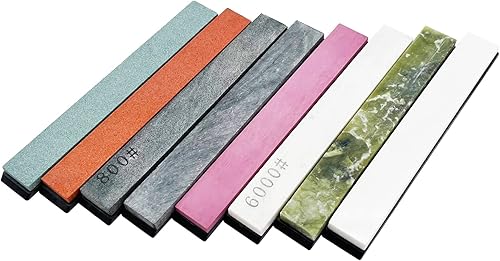 Juego de piedras afiladoras de cuchillos, 8 piezas de afilador de cuchillos de chef, kit de afilado de cuchillos para el hogar 200, 400, 800, 1000, disponible en Yaxa Colombia