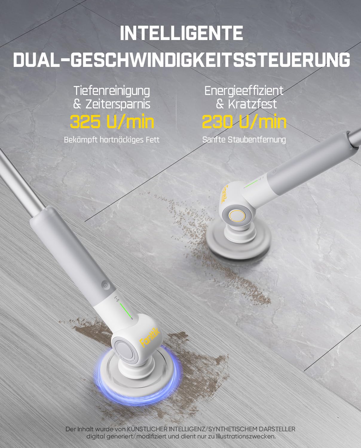 Fanttik G9 Pro Elektrische Reinigungsbürste & 4 Ersatzpads