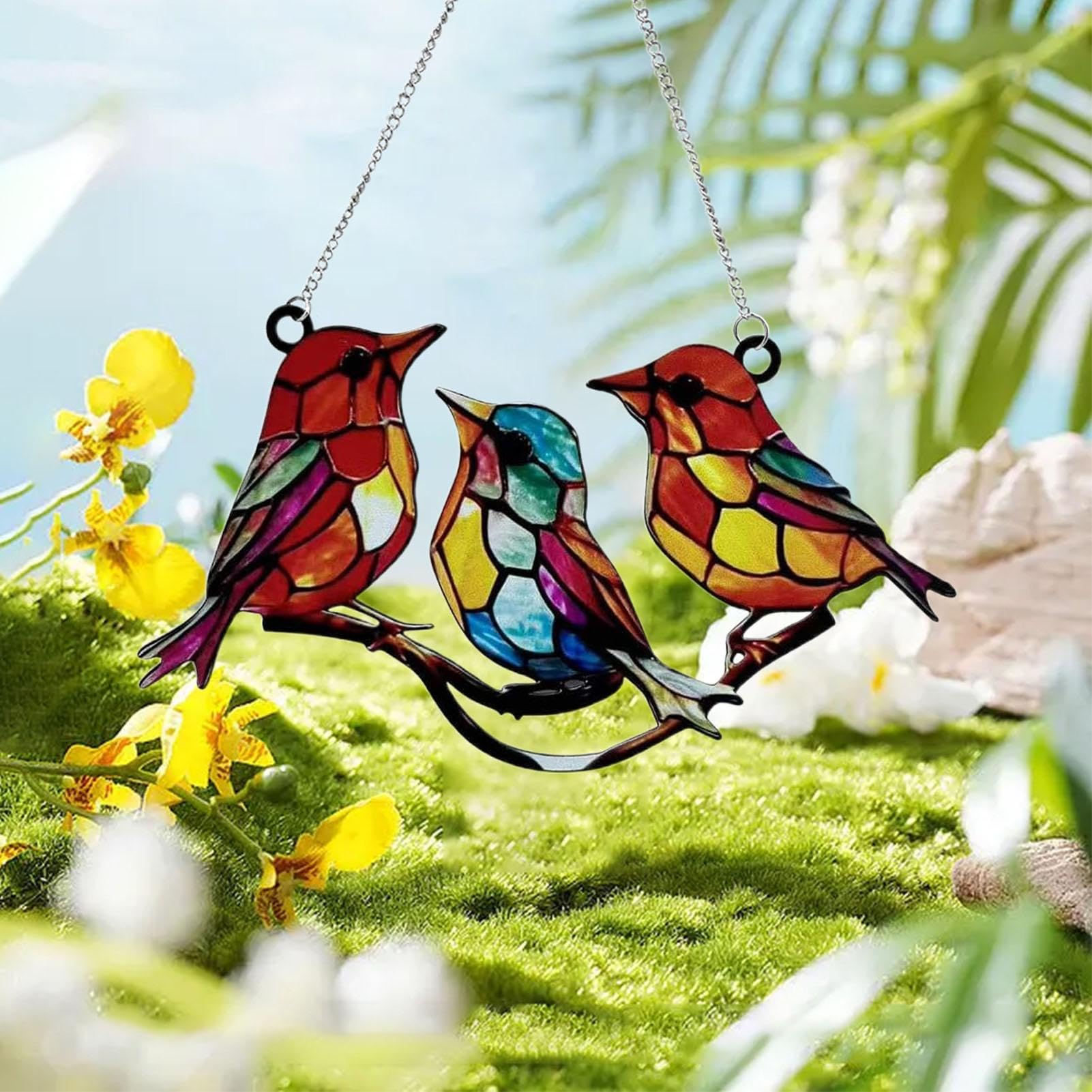 Buntglas-Eule Als Fensteraufhänger – Sonnenfänger Für Fenster Und Türen, Bunte Dekoration Für Zuhause