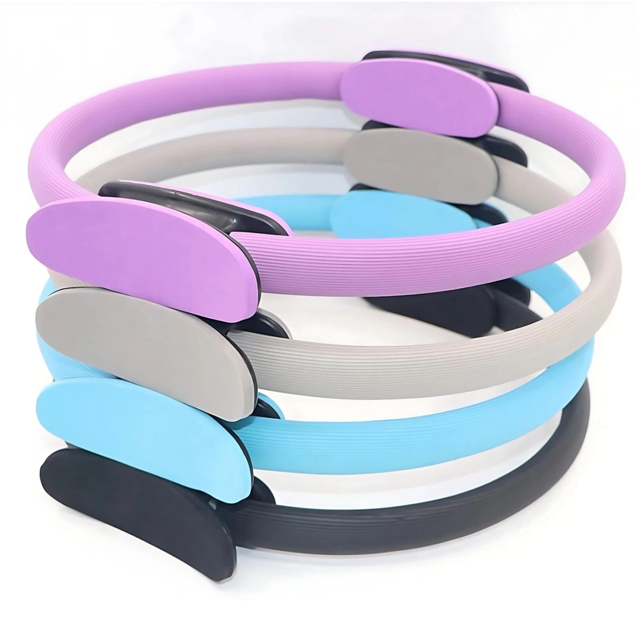 YASTA Pilates Ring 37 cm - Anello Pilates per Allenamento Resistenza Braccia, Gambe e Glutei - Cerchio Magico con Impugnature Ergonomiche Doppie per Yoga, Fitness e Home Gym - Leggero e Portatile