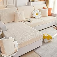 Vista 16 de Funda universal para sofá resistente al desgaste, protector de sofá elástico antideslizante, se adapta a sofás seccionales, de 3/4 plazas, lavable a