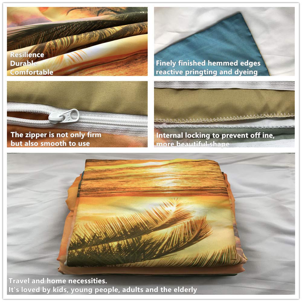 Fansu Dekbedovertrek & kussensloop Beddengoed Set, Quilt Case met Ritssluiting Eenpersoons/Dubbel King Bed Super King Microfiber Dekbed Set 3D Bloem