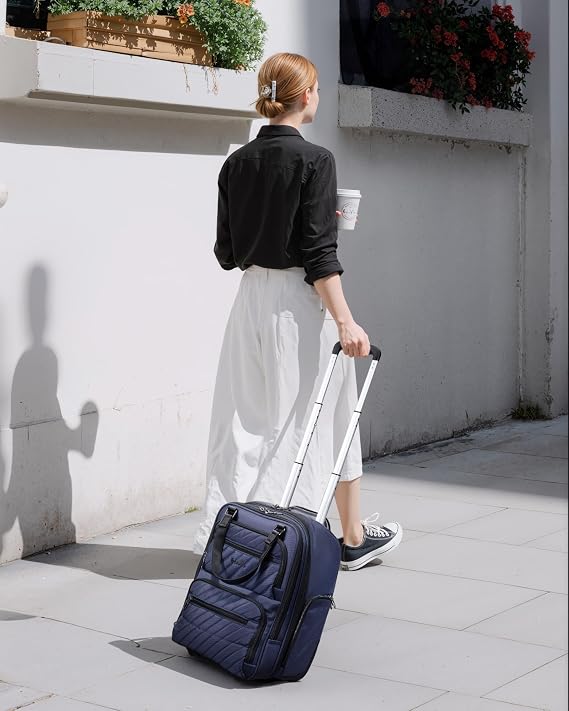 LUGGEX Underseat Carry On Luggage and 6 Set Packing Cubes Bundle Travel Essentials