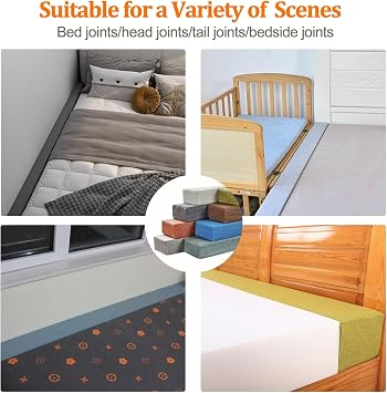 Custom Size Bed Gap Filler, Thick Mattress Gap Filler Extender, Personalised Bed Mattress Filler Close the Gap Between the Headboard Wall or footboard for Single/Double/King Bed with a Removable Cover