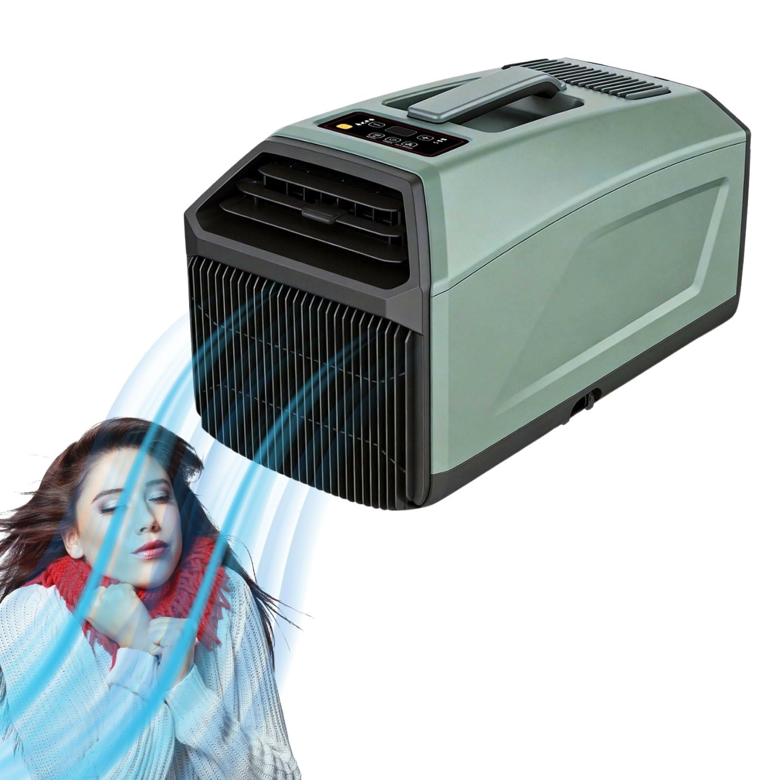 Small Ac Unit, Rapid 2 Mins Fast Cooling Air Conditioner Green