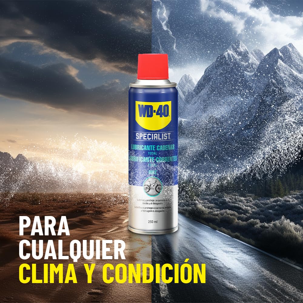 Kit Total para Mantenimiento de bicicletas WD-40 Specialist (Desengrasante + Limpiador Total + Lubricante Total + Paño + Guantes)