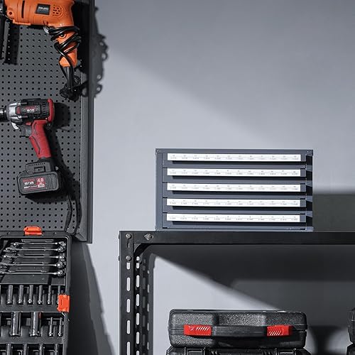 Miniatura 2 de VEVOR Gabinete dispensador de brocas, dispensador de brocas de cinco cajones, gabinete organizador de brocas de 60 compartimentos, organizador de